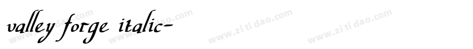 valley forge italic字体转换